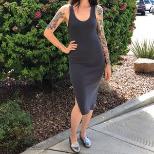 Charcoal Midi Dress